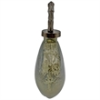Pemberly Row 14-inch Tall Handmade Aluminum and Glass Bottle Sculpture in Gold