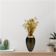 Pemberly Row Decorative Handmade Aluminum and Glass Jug Flower Vase in Bronze