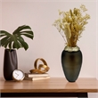 Pemberly Row Decorative Handmade Aluminum and Glass Jug Flower Vase in Bronze