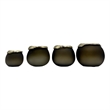 Pemberly Row Set of 4 Decorative Handmade Aluminum Gold and Brown Flower Vases