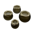 Pemberly Row Set of 4 Decorative Handmade Aluminum Gold and Brown Flower Vases