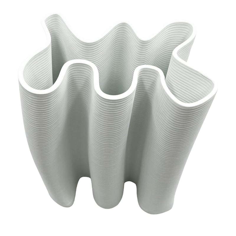 Pemberly Row Contemporary 10-inch White Ceramic Vase in White