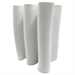 Pemberly Row Contemporary 10-inch White Ceramic Vase in White