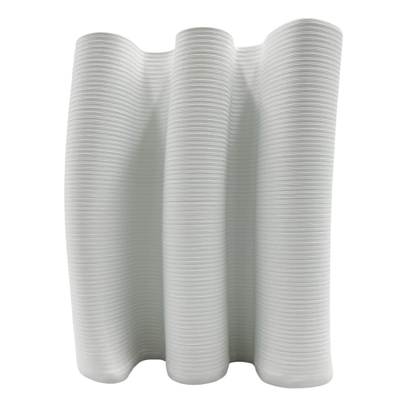Pemberly Row Contemporary 10-inch White Ceramic Vase in White