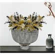 Pemberly Row 12-inch Wide Handmade Aluminum and Glass Bowl Flower Vase in Marble