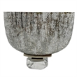 Pemberly Row 12-inch Wide Handmade Aluminum and Glass Bowl Flower Vase in Marble
