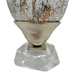 Pemberly Row 16-inch Tall Modern Aluminum and Glass Decorative Flower Vase Grey