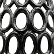 Pemberly Row 16-inch Tall Decorative Handmade Aluminum Bud Flower Vase in Black