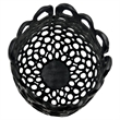 Pemberly Row 16-inch Tall Decorative Handmade Aluminum Bud Flower Vase in Black