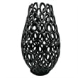 Pemberly Row 16-inch Tall Decorative Handmade Aluminum Bud Flower Vase in Black