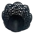 Pemberly Row Set of 3 Aluminum Hurricane Candle Holder in Black