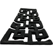 Pemberly Row 16-inch Long Decorative Handmade Aluminum Modern Tray in Black