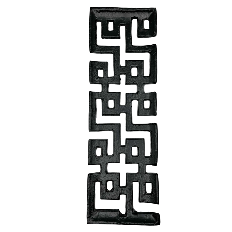 Pemberly Row 16-inch Long Decorative Handmade Aluminum Modern Tray in Black