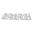 Pemberly Row 16-inch Long Decorative Handmade Aluminum Modern Tray in White