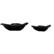 Pemberly Row Set of 2 Decorative Handmade Aluminum Heart Bowl in Black