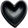 Pemberly Row Set of 2 Decorative Handmade Aluminum Heart Bowl in Black