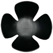 Pemberly Row 9-inch Wide Decorative Handmade Aluminum Clover Leaf Bowl in Black