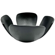 Pemberly Row 9-inch Wide Decorative Handmade Aluminum Clover Leaf Bowl in Black