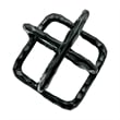 Pemberly Row 7.5-inch Decorative Handmade Aluminum Square Sculpture in Black