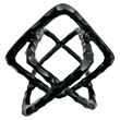 Pemberly Row 7.5-inch Decorative Handmade Aluminum Square Sculpture in Black