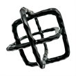 Pemberly Row 7.5-inch Decorative Handmade Aluminum Square Sculpture in Black