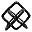 Pemberly Row 7.5-inch Decorative Handmade Aluminum Square Sculpture in Black