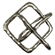 Pemberly Row 7.5-inch Decorative Handmade Aluminum Square Sculpture in Nickel