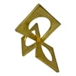 Pemberly Row 8.5-inch Decorative Handmade Aluminum Square Sculpture in Gold