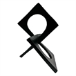 Pemberly Row 8.5-inch Decorative Handmade Aluminum Square Sculpture in Black