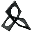 Pemberly Row 8.5-inch Decorative Handmade Aluminum Square Sculpture in Black