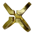 Pemberly Row 8-inch Wide Decorative Handmade Aluminum Modern Sculpture in Gold
