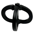 Pemberly Row 8-inch Wide Decorative Handmade Aluminum Modern Sculpture in Black