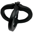 Pemberly Row 8-inch Wide Decorative Handmade Aluminum Modern Sculpture in Black