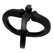 Pemberly Row 8-inch Wide Decorative Handmade Aluminum Modern Sculpture in Black