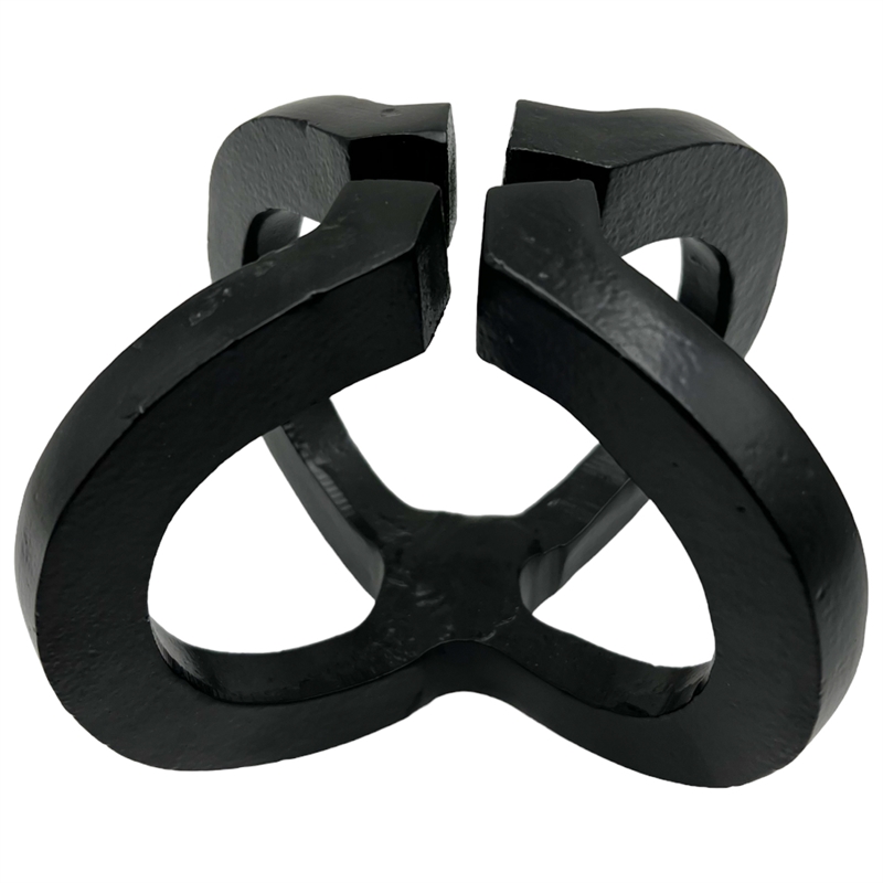 Pemberly Row 8-inch Wide Decorative Handmade Aluminum Modern Sculpture in Black