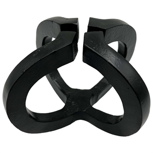 Pemberly Row 8-inch Wide Decorative Handmade Aluminum Modern Sculpture in Black