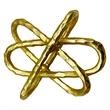 Pemberly Row 8-inch Wide Decorative Handmade Aluminum Abstract Sculpture in Gold