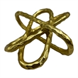 Pemberly Row 8-inch Wide Decorative Handmade Aluminum Abstract Sculpture in Gold