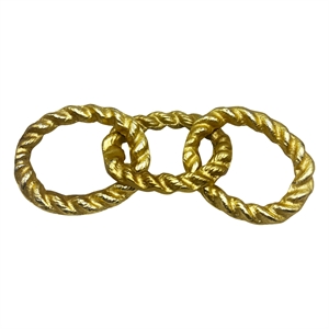 Pemberly Row Decorative Handmade Aluminum Modern Chain Sculpture in Gold