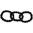 Pemberly Row Decorative Handmade Aluminum Modern Chain Sculpture in Black