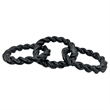 Pemberly Row Decorative Handmade Aluminum Modern Chain Sculpture in Black