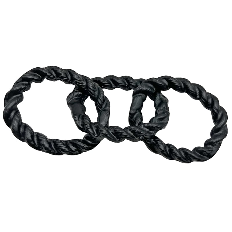 Pemberly Row Decorative Handmade Aluminum Modern Chain Sculpture in Black