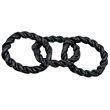 Pemberly Row Decorative Handmade Aluminum Modern Chain Sculpture in Black