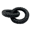 Pemberly Row Decorative Handmade Aluminum 6-inch Modern Chain Sculpture in Black