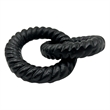 Pemberly Row Decorative Handmade Aluminum 6-inch Modern Chain Sculpture in Black
