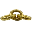 Pemberly Row 8-inch Decorative Handmade Aluminum Modern Chain Sculpture in Gold