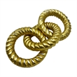 Pemberly Row 8-inch Decorative Handmade Aluminum Modern Chain Sculpture in Gold