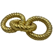 Pemberly Row 8-inch Decorative Handmade Aluminum Modern Chain Sculpture in Gold