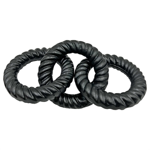 Pemberly Row 7.5&quot Decorative Handmade Aluminum Modern Chain Sculpture in Black