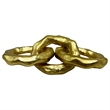 Pemberly Row 7-inch Decorative Handmade Aluminum Modern Chain Sculpture in Gold